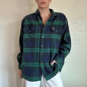 Vintage Big Bill Plaid Flannel Shirt Button Up